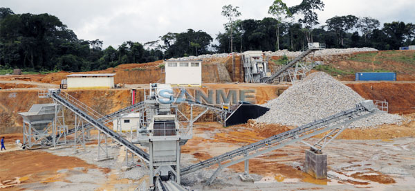 喀麦隆200吨花岗岩生产线